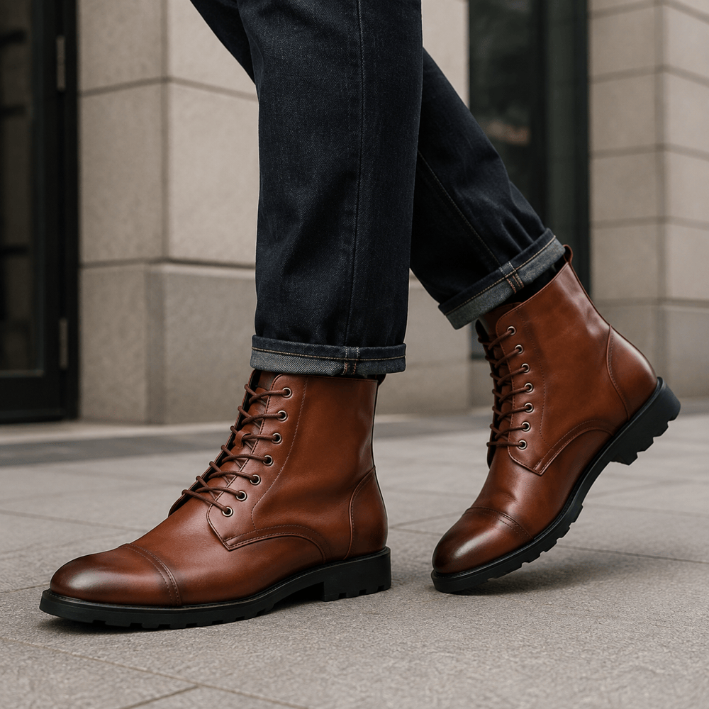 Men's Brown Leather Ankle Boots