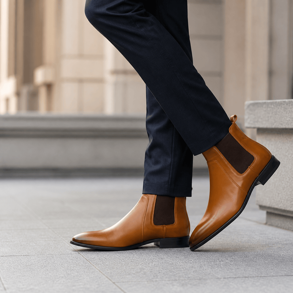 Men's Brown Leather Ankle Boots