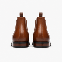 Men's Camel Leather Ankle Boots