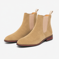 Men's Camel Suede Ankle Boots