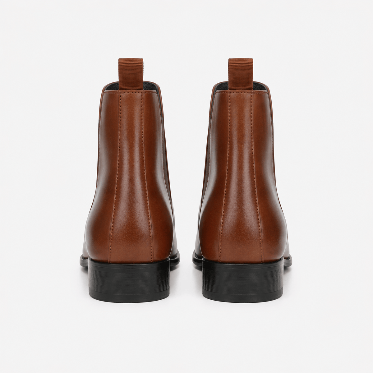 Men's Cognac Leather Ankle Boots