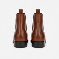Men's Cognac Leather Ankle Boots