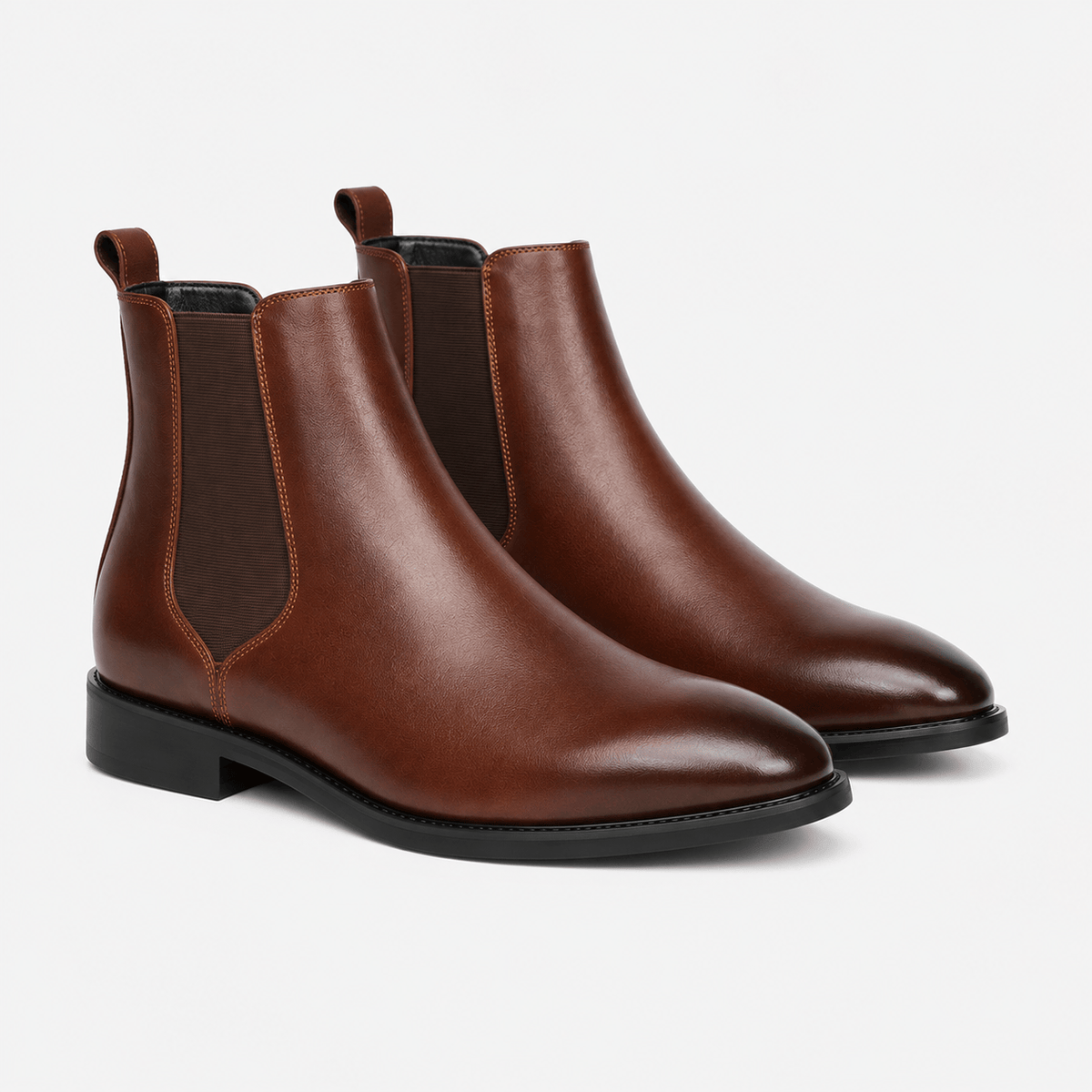 Men's Cognac Leather Boots