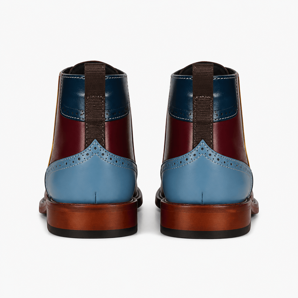 Men's Colourful Leather Ankle Boots