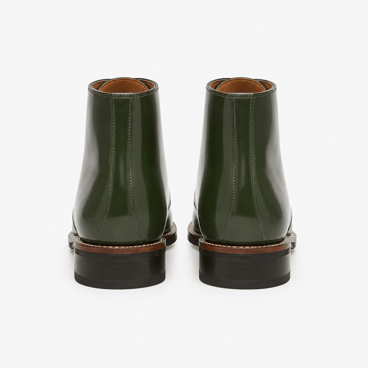 Men's Green Leather Boots