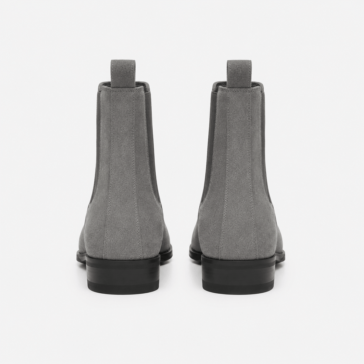 Men's Grey Leather Boots