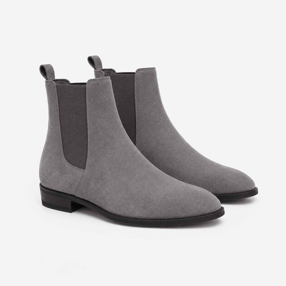 Men's Grey Leather Boots