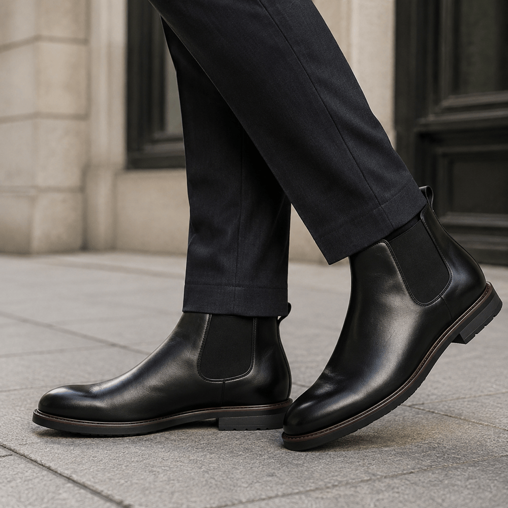 Men's Italian-Style Leather Ankle Boots