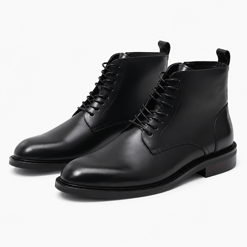 Men's Leather Lace-Up Ankle Boots