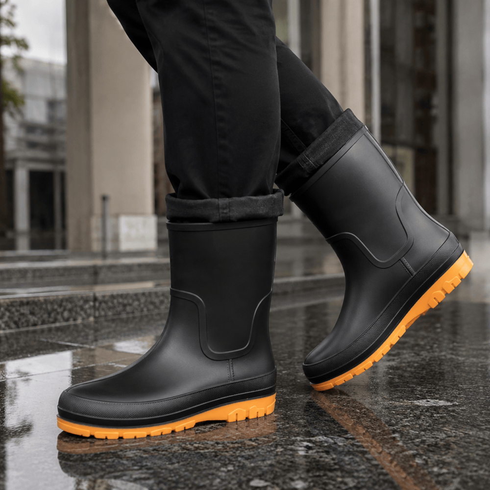 Men's Lined Rubber Ankle Boots
