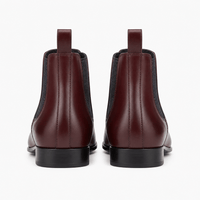 Men's Luxury-Inspired Red Leather Ankle Boots