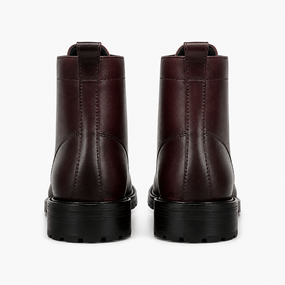 Men's Luxury-Inspired Red Leather Boots