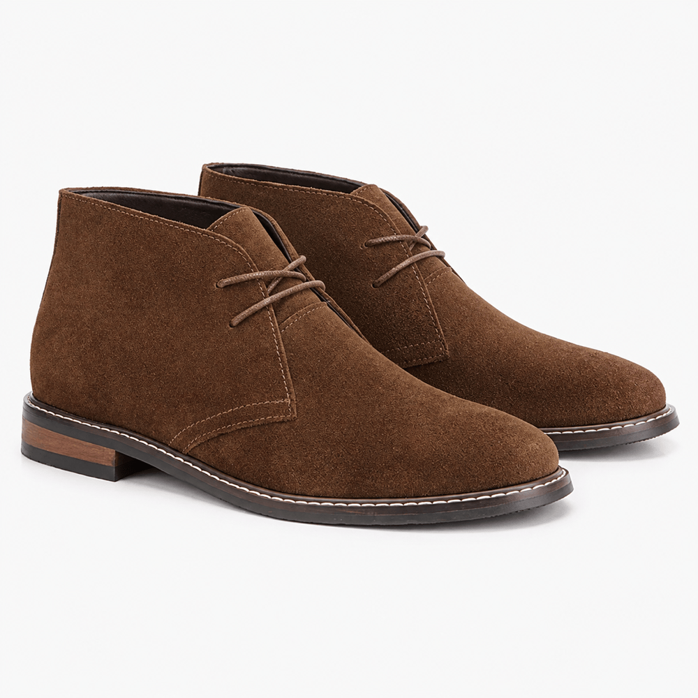 Men's Suede Lace-Up Ankle Boots