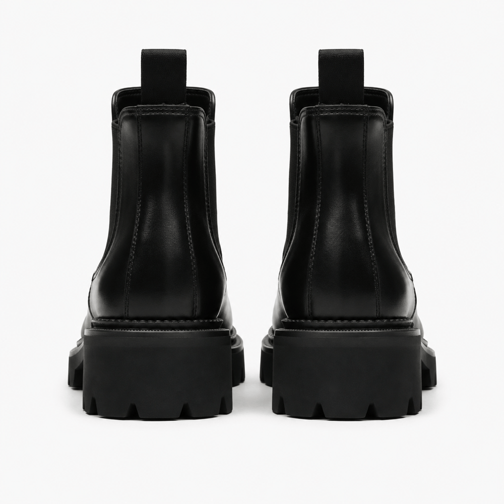 Men's Tall Black Leather Boots