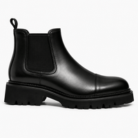 Men's Tall Black Leather Boots