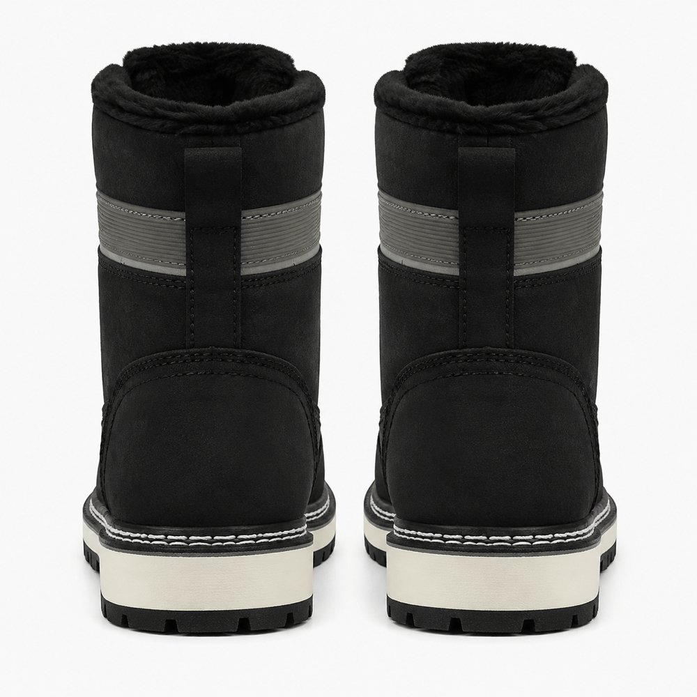 Men's Winter Black Leather Boots