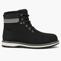 Men's Winter Black Leather Boots