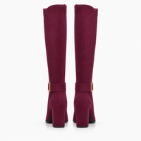 Women's Aubergine Leather Boots
