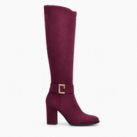Women's Aubergine Leather Boots