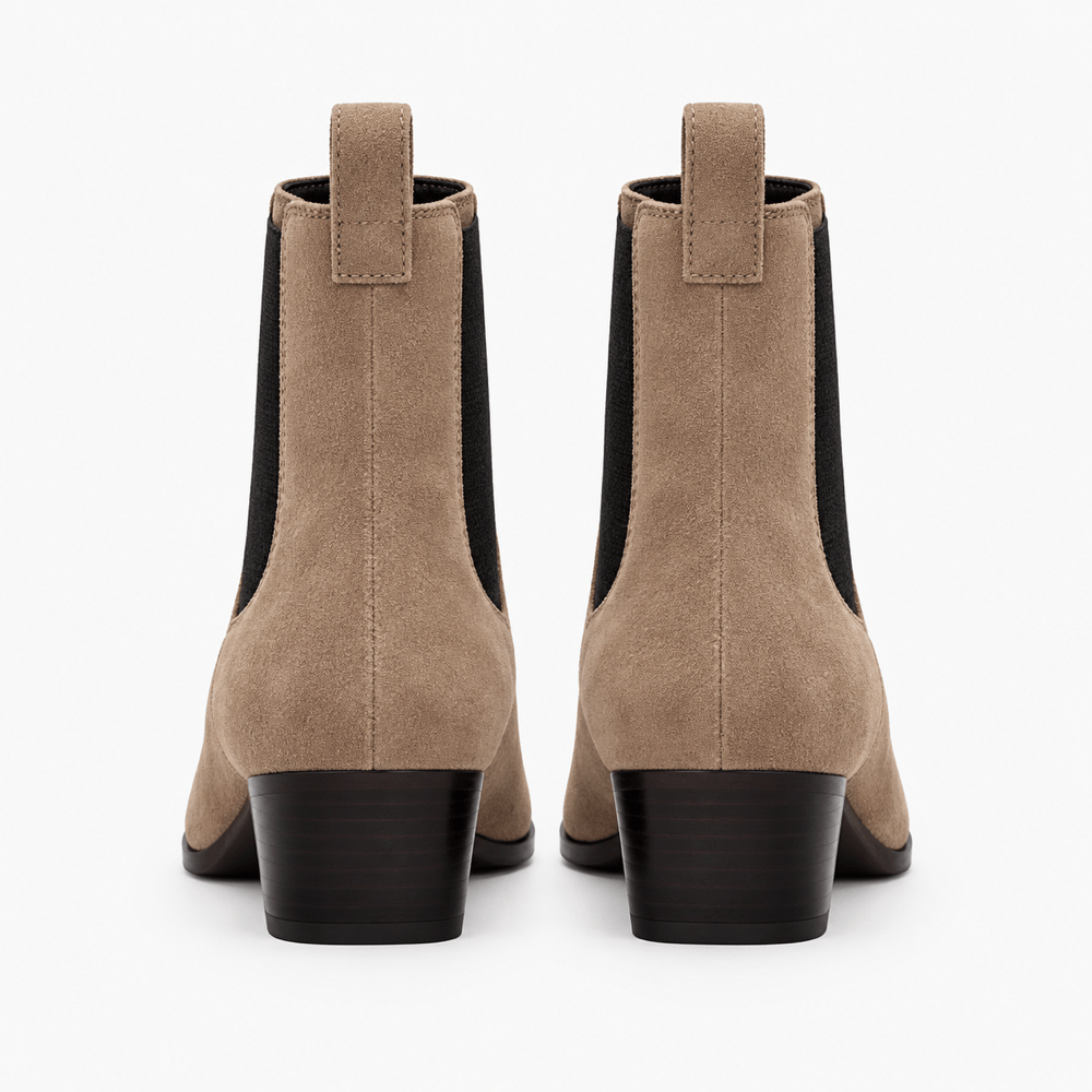 Women's Beige Suede Boots