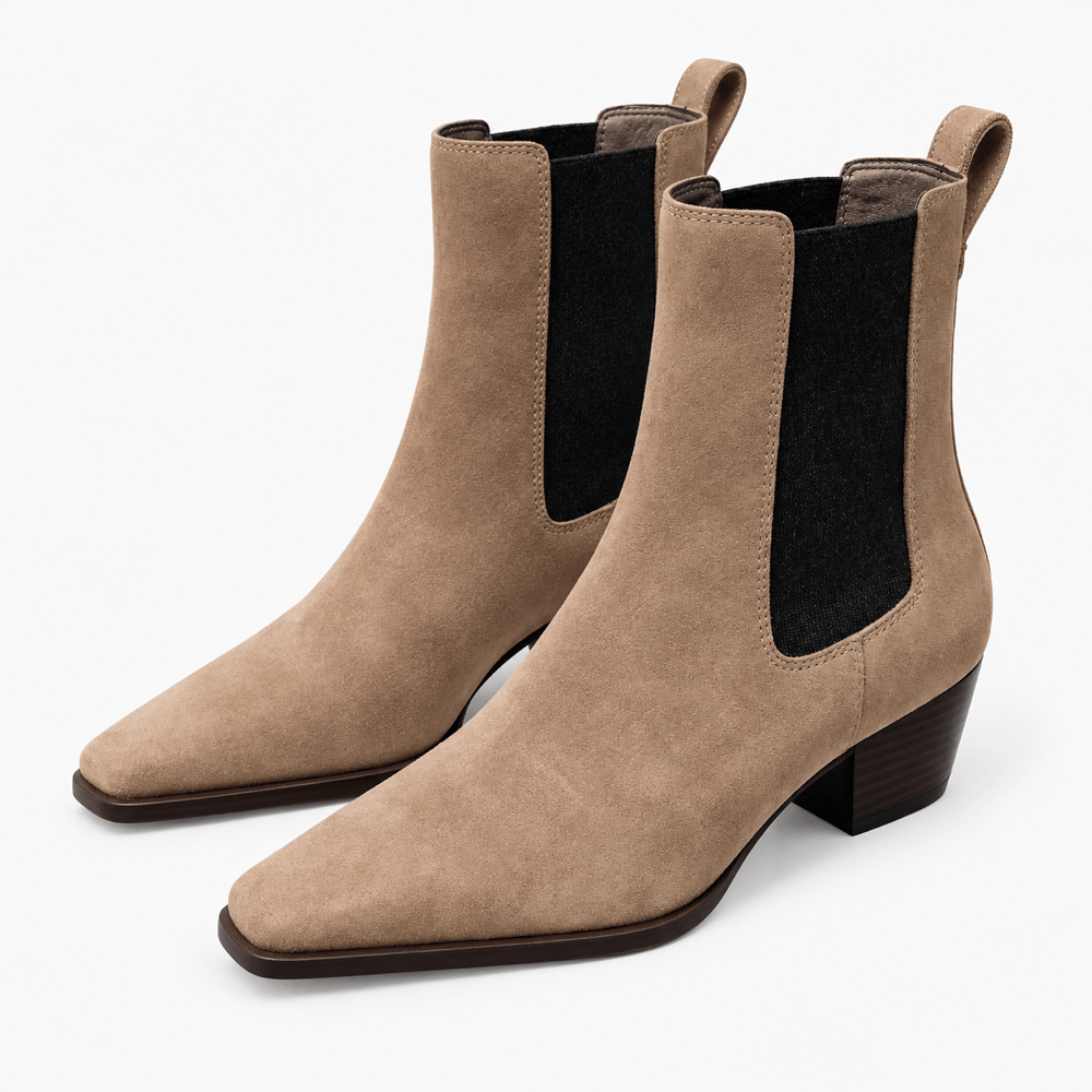 Women's Beige Suede Boots