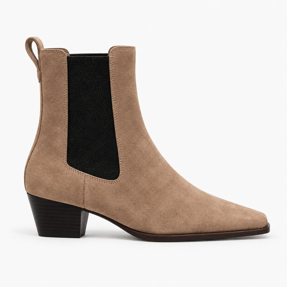 Women's Beige Suede Boots