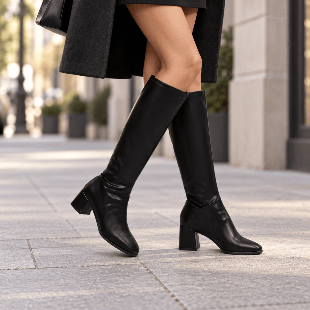 Women's Black Leather Boots