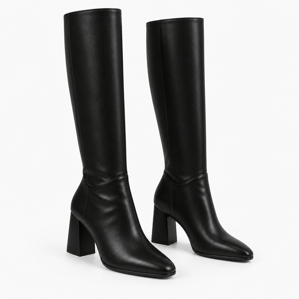 Women's Black Leather Boots
