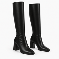 Women's Black Leather Boots
