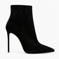 Women's Black Suede Ankle Boots