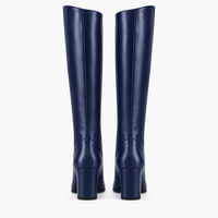 Women's Blue Leather Boots