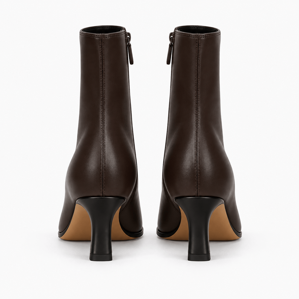 Women's Brown Leather Ankle Boots