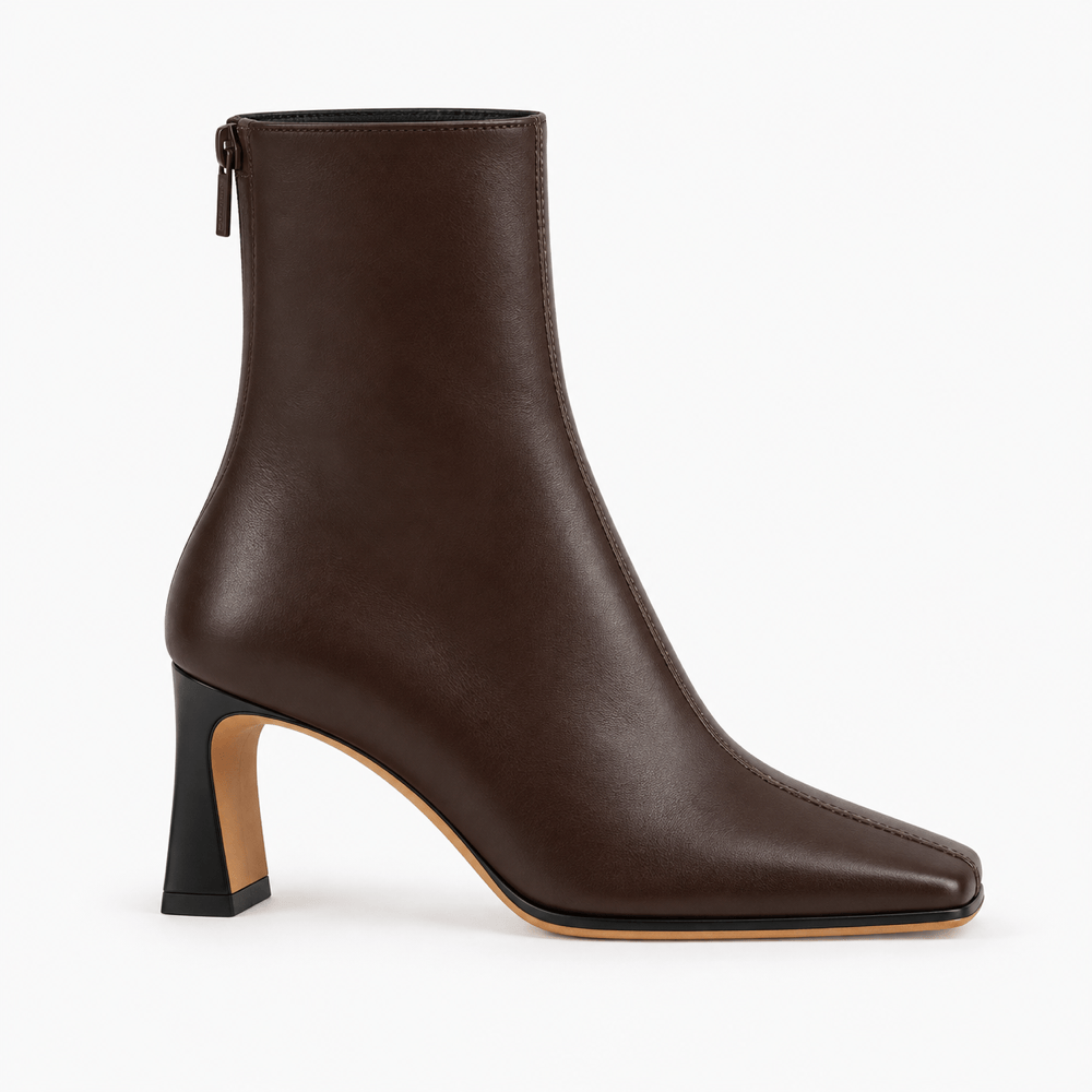 Women's Brown Leather Ankle Boots