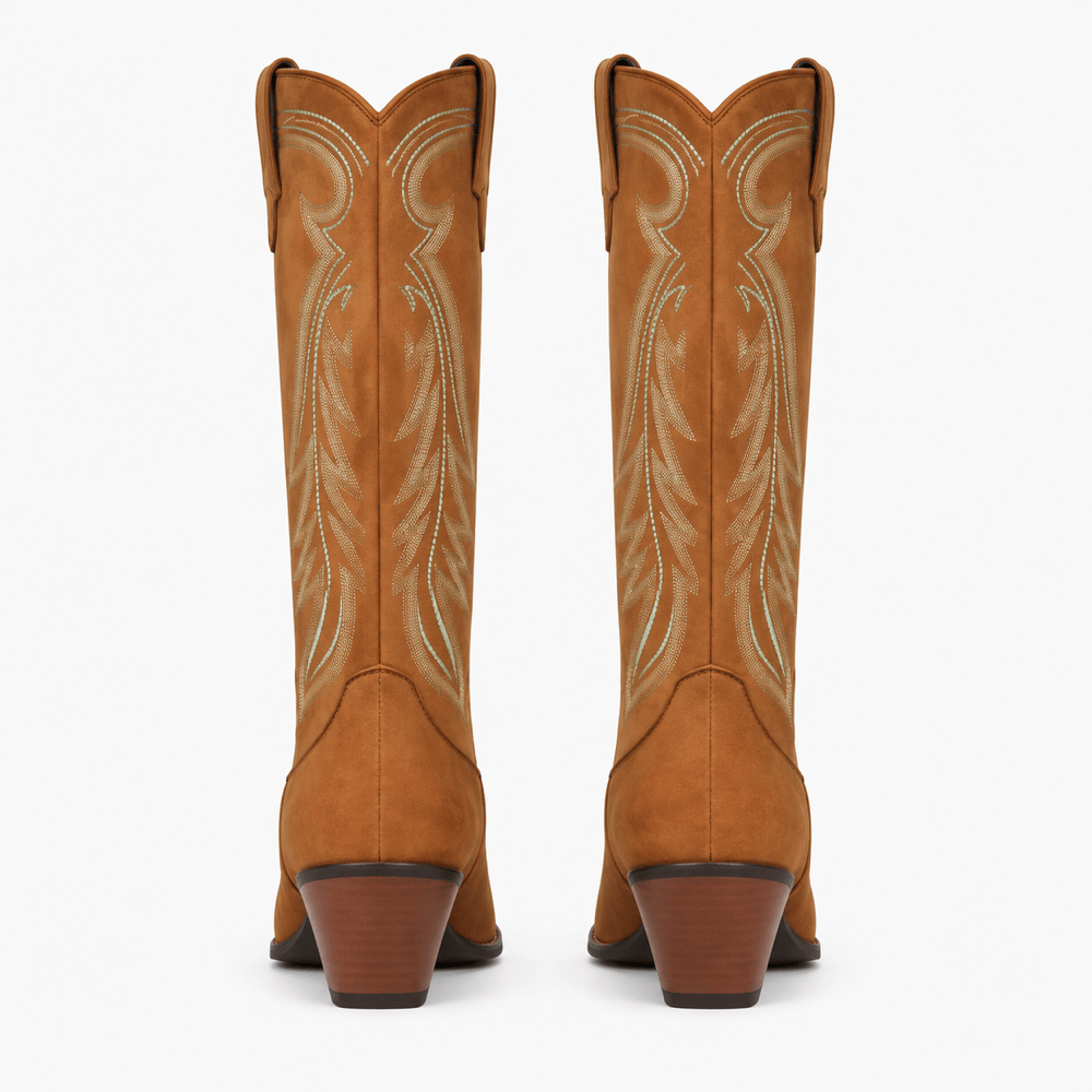 Women's Brown Leather Western Boots