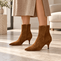 Women's Brown Suede Ankle Boots