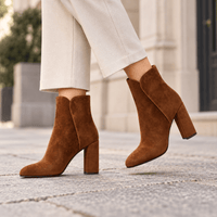 Women's Brown Suede Ankle Boots