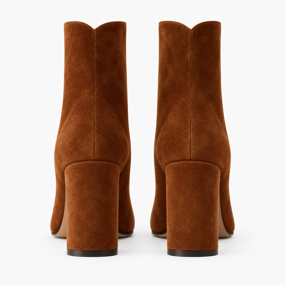 Women's Brown Suede Ankle Boots