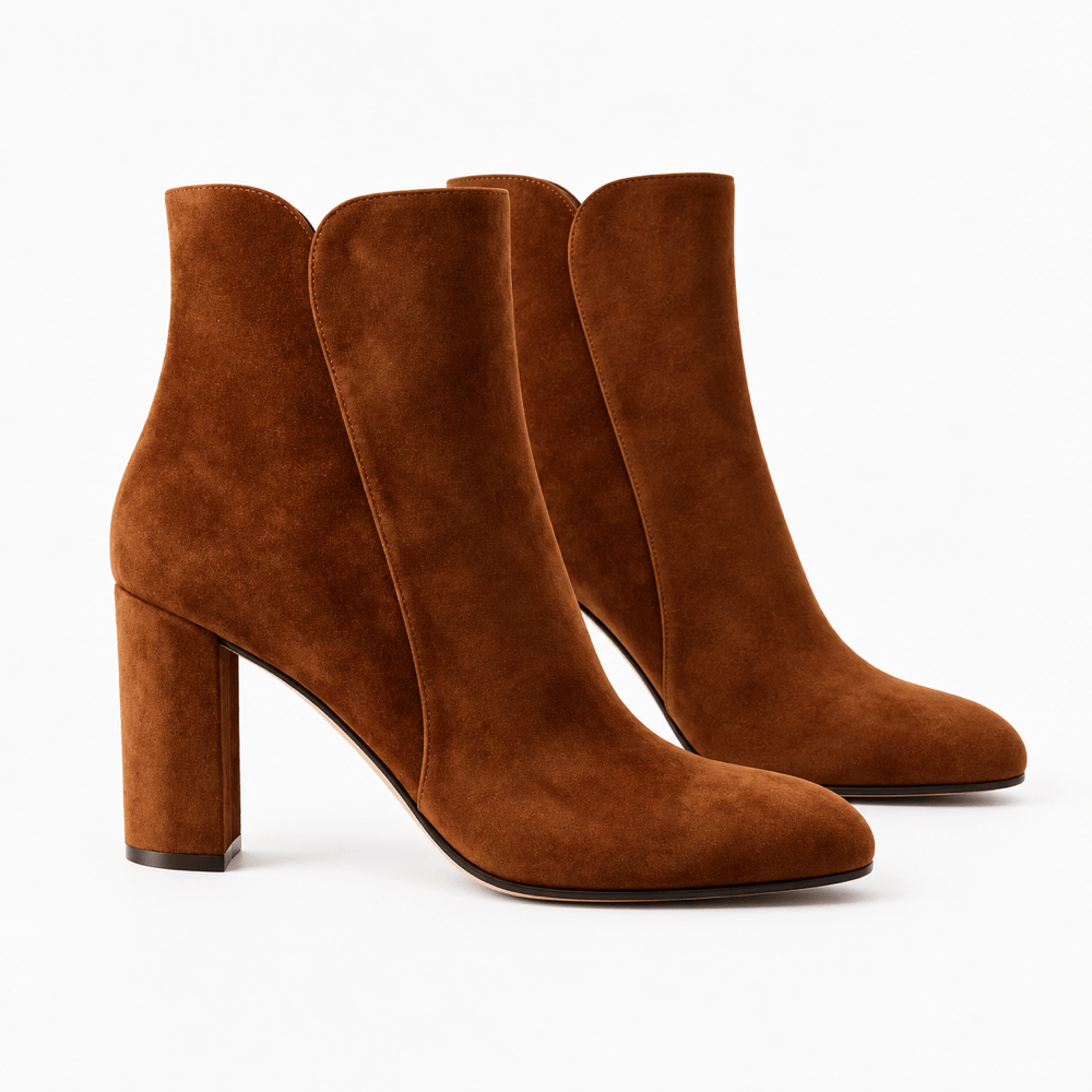 Women's Brown Suede Ankle Boots