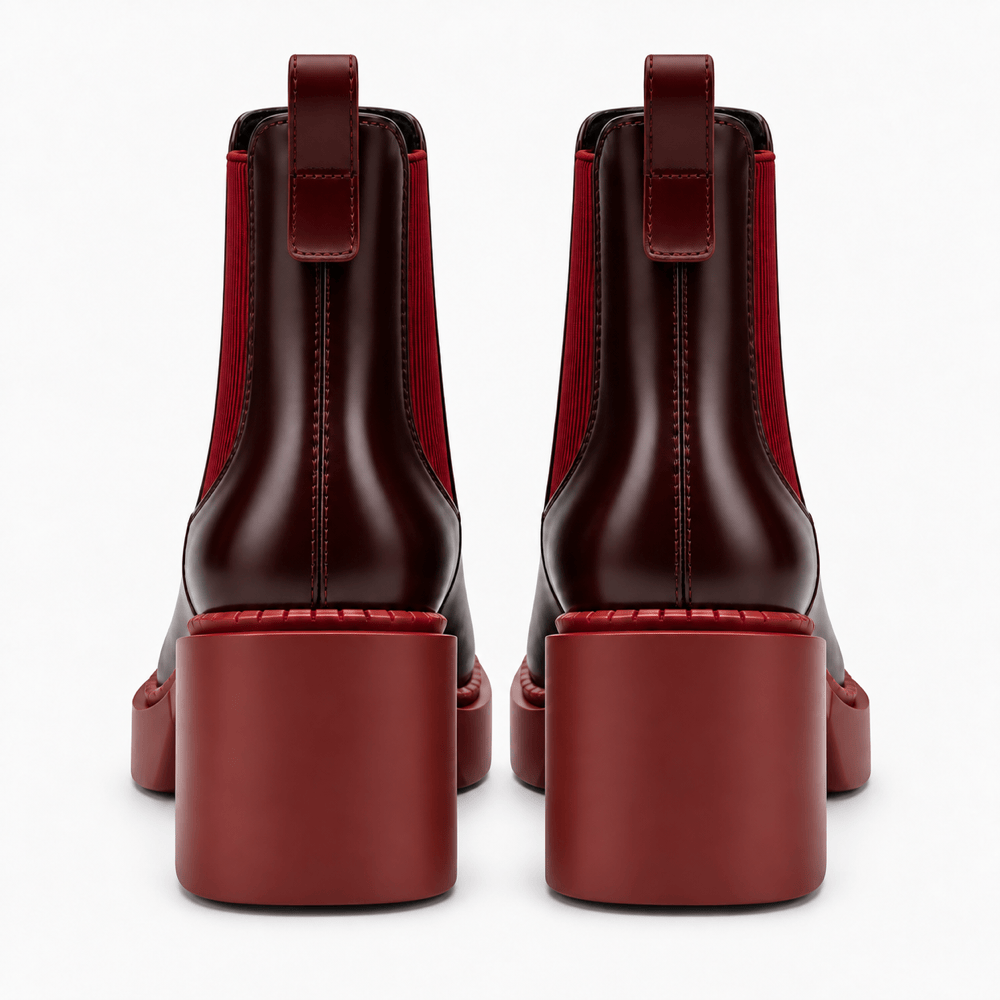Women's Burgundy Leather Boots