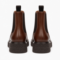 Women's Camel Flat Leather Boots