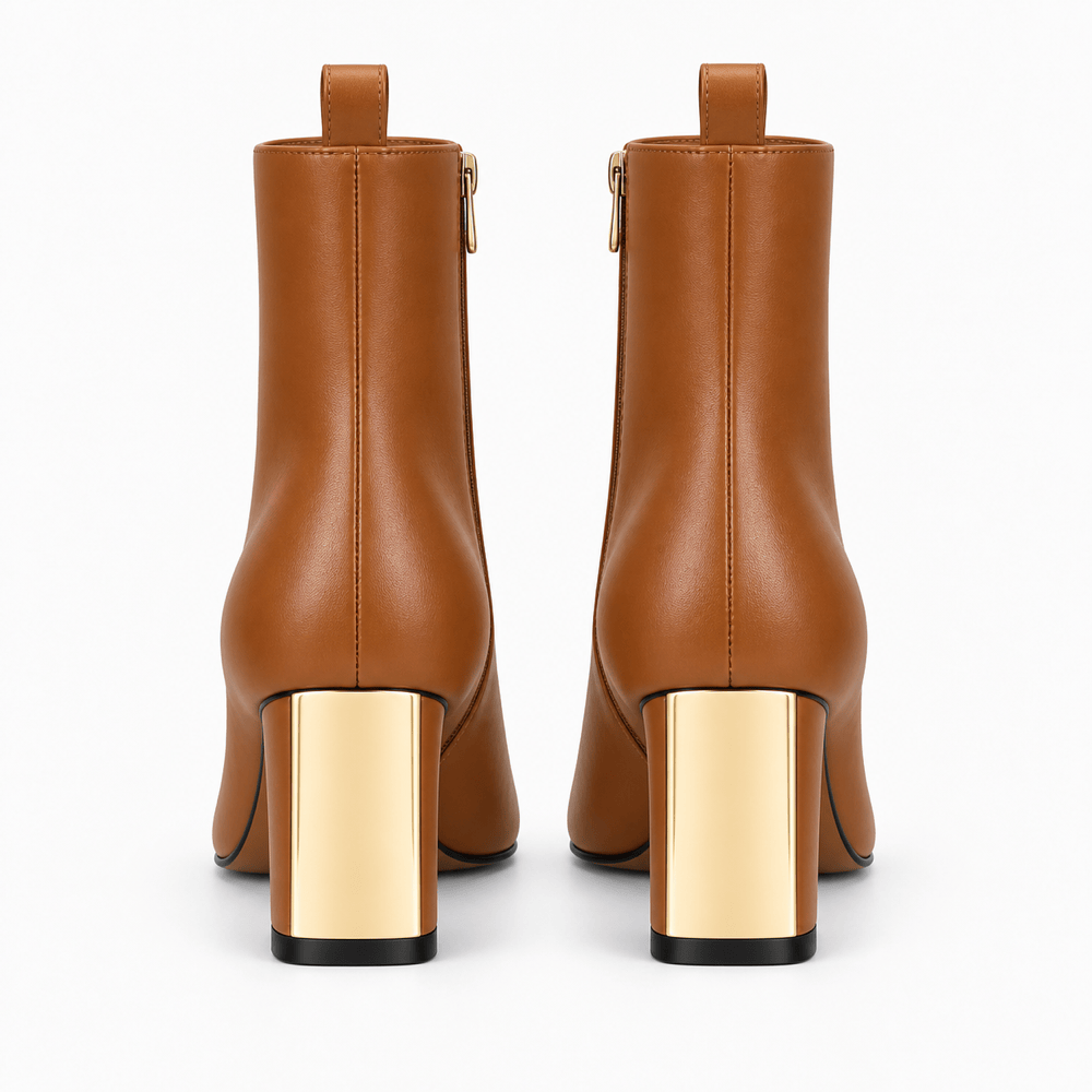 Women's Camel Leather Boots