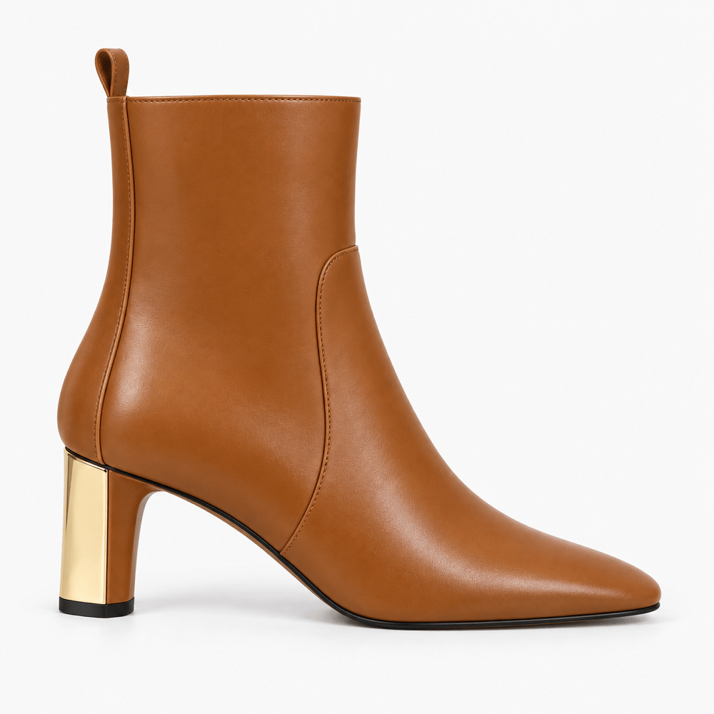 Women's Camel Leather Boots