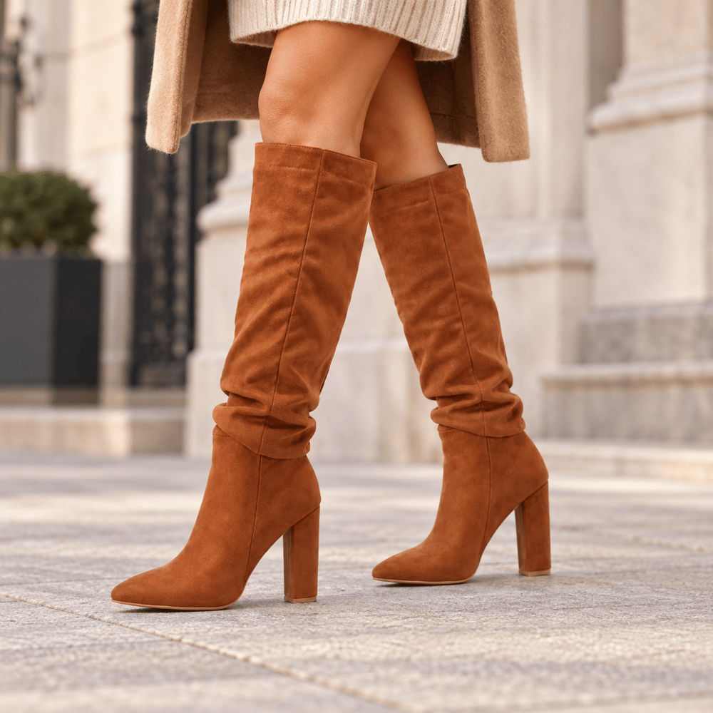 Women's Camel Suede Boots