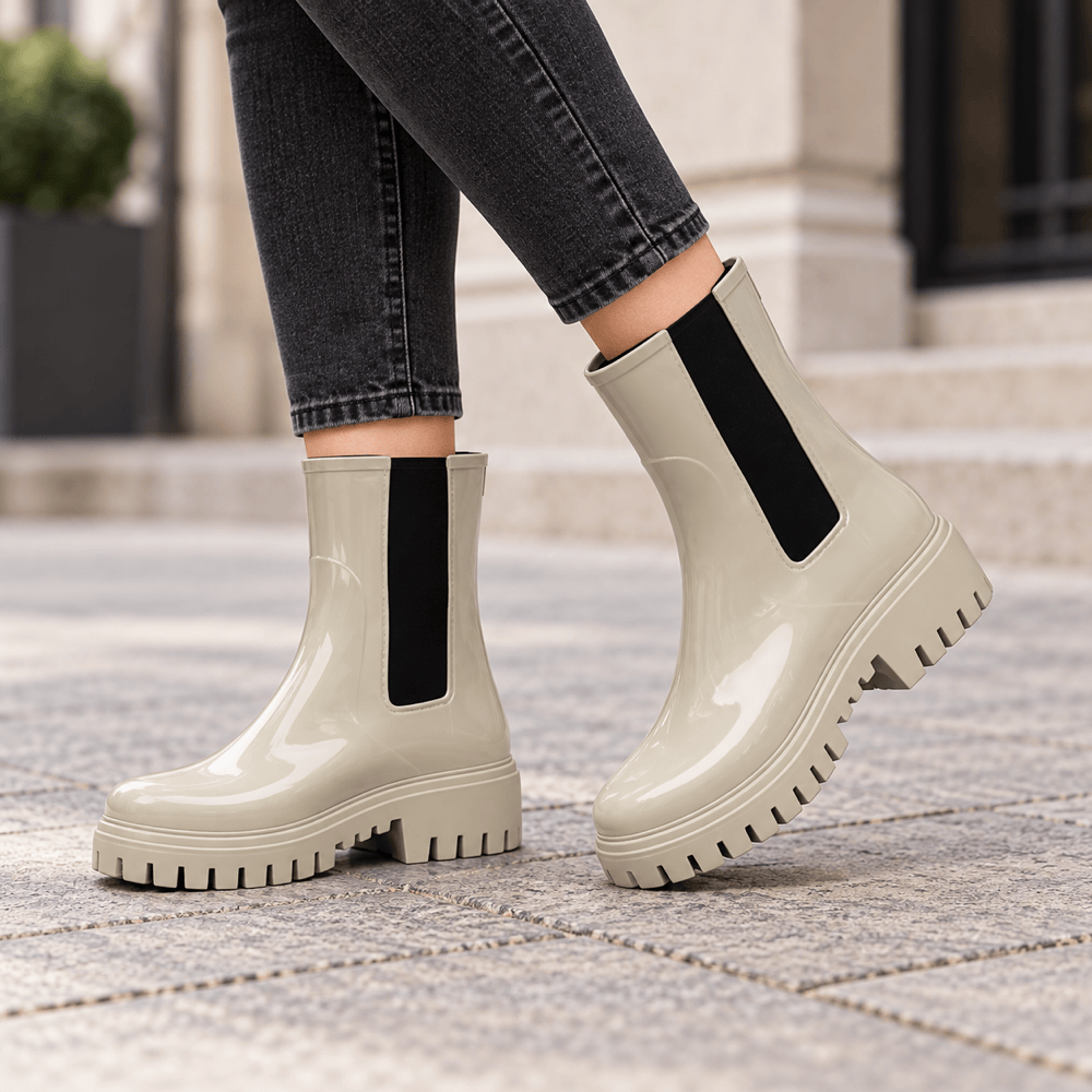 Women's Chic Rubber Rain Ankle Boots