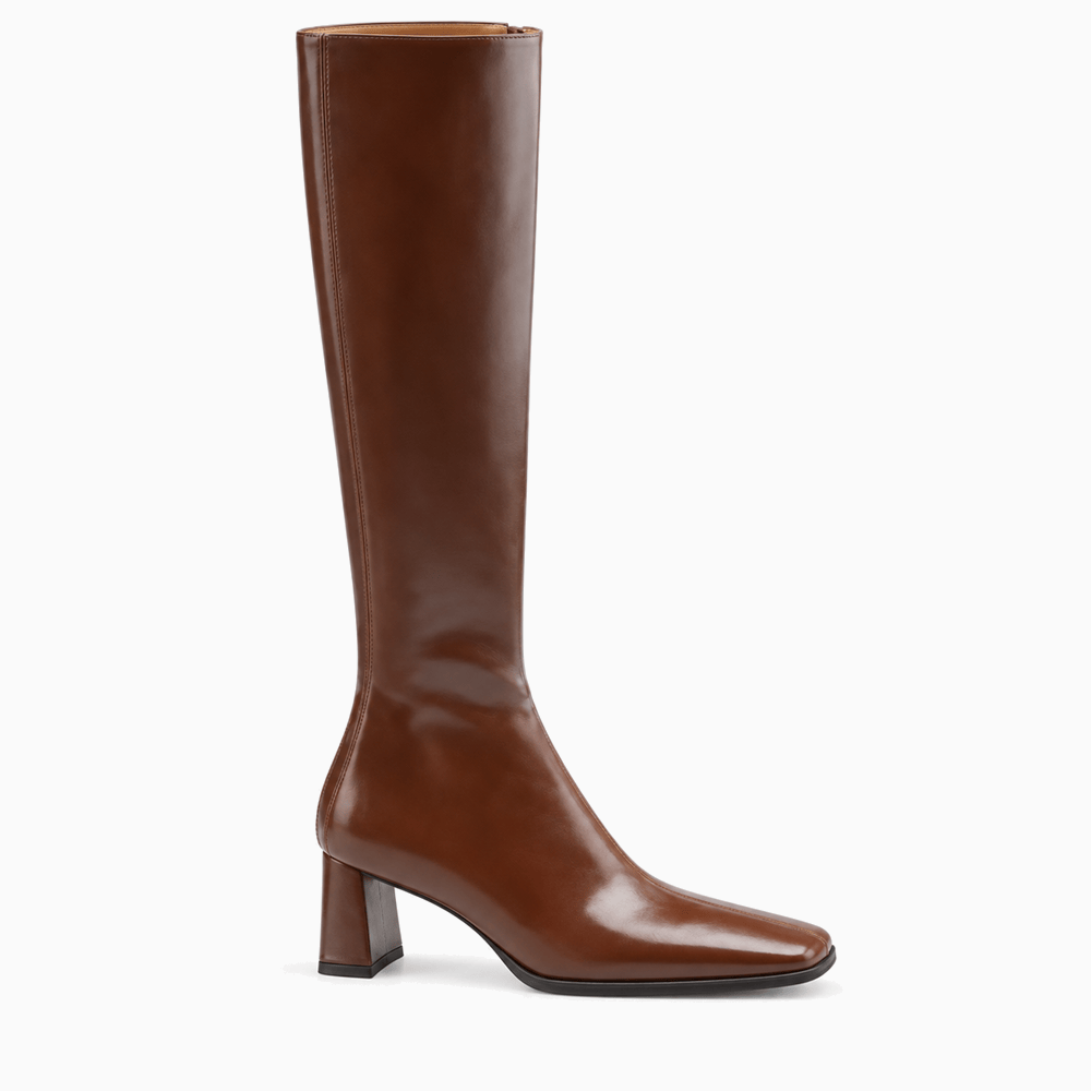 Women's Chocolate Brown Leather Boots