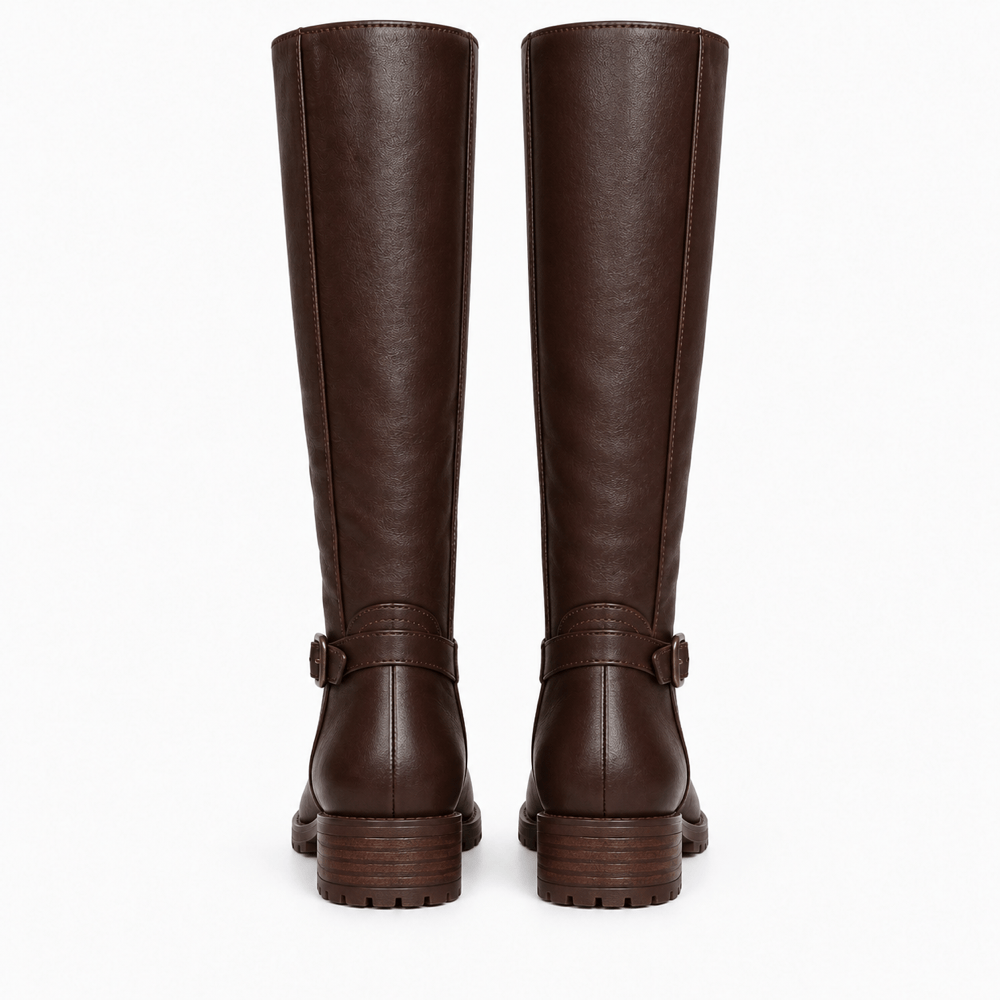 Women's Chocolate Brown Leather Boots