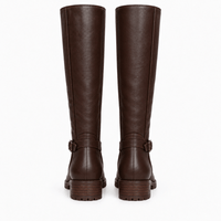 Women's Chocolate Brown Leather Boots