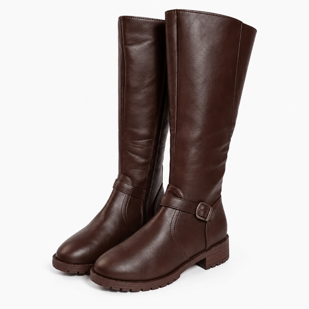 Women's Chocolate Brown Leather Boots