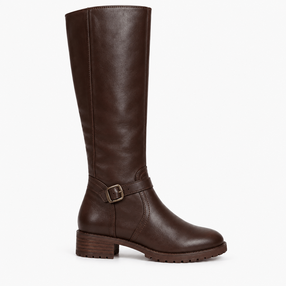 Women's Chocolate Brown Leather Boots