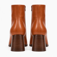 Women's Cognac Leather Boots